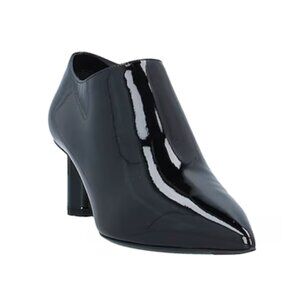 Ferragamo Black Patent Leather Ankle Booties